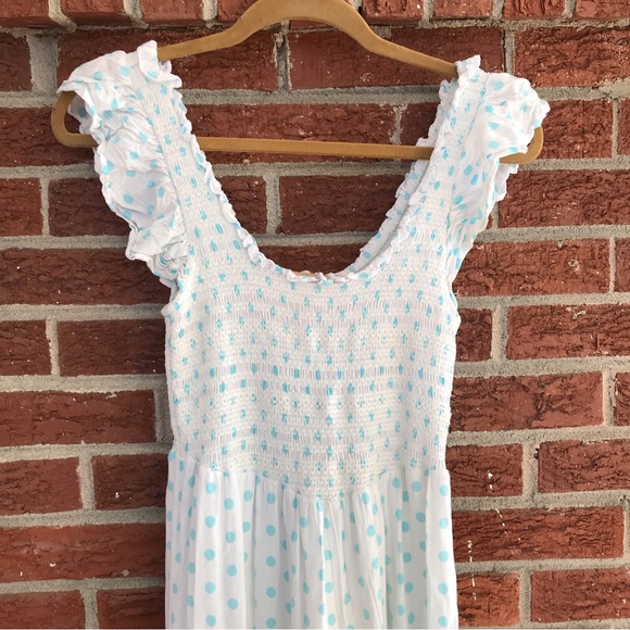 NWOT Anthropologie Araminta James Positano Tiered Maxi Dress Polka Dot Small - Picture 8 of 11